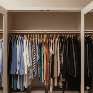 大量の服の収納方法