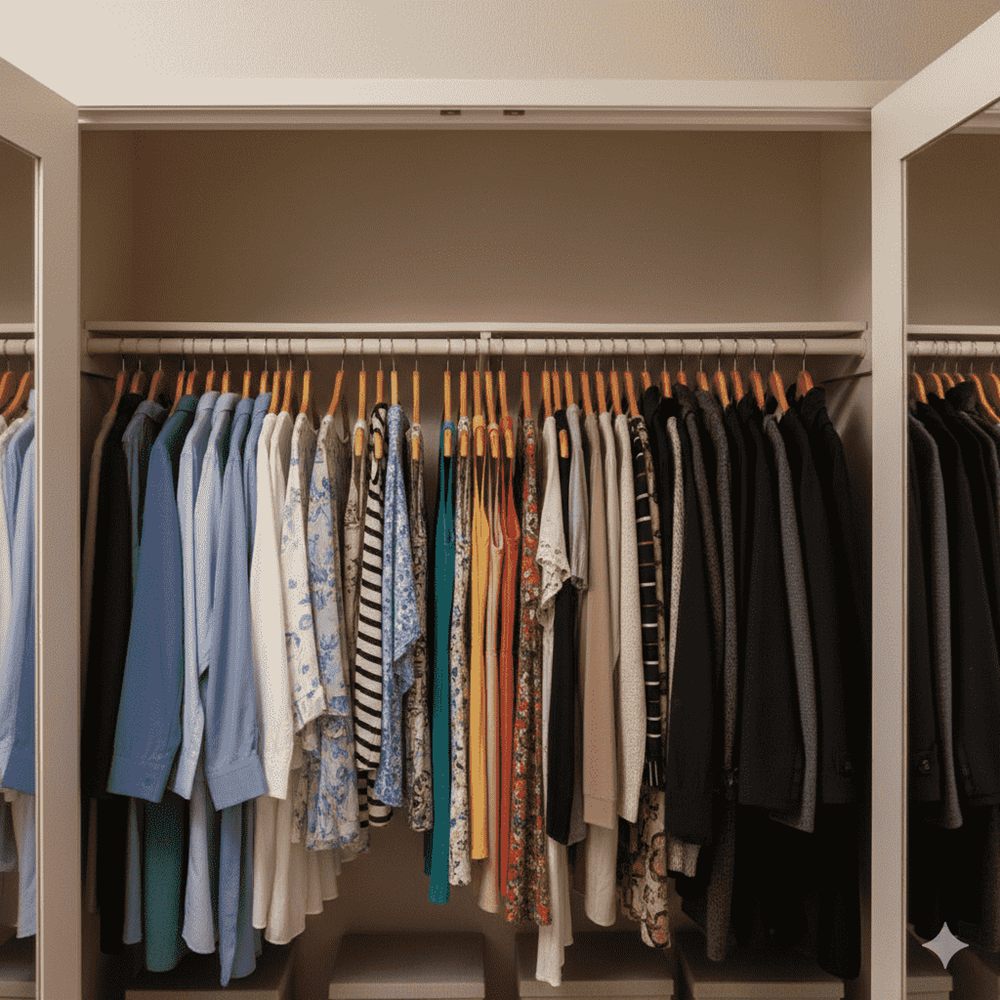 大量の服の収納方法