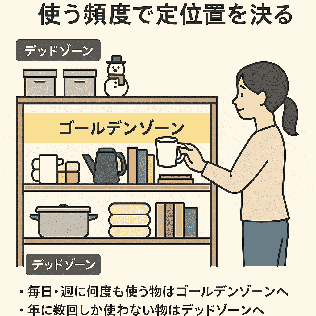 物の定位置は「使う頻度」で決める