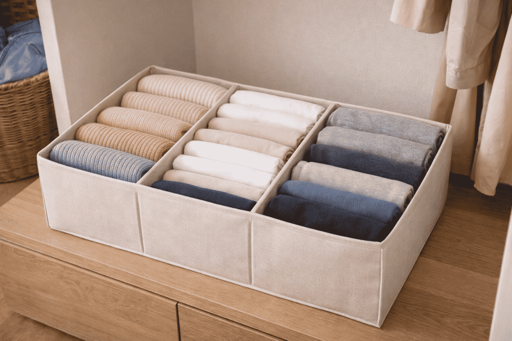 服のたたみかた③｜立てる収納で見やすく・取り出しやすく