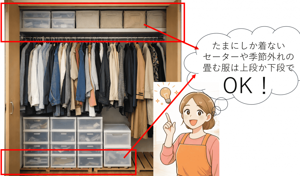 片付ける服の「定位置」を決める