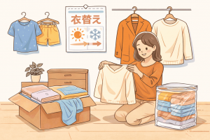 衣替えなどの長期保管時に気をつけること