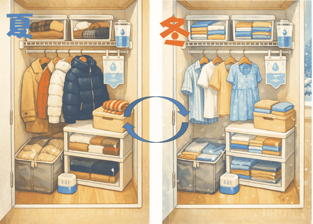 夏服・冬服入れ替え収納