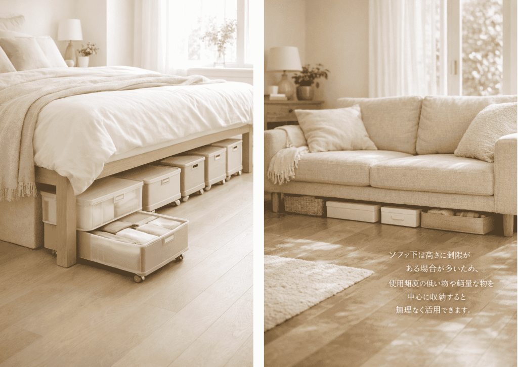 デッドスペースの収納事例